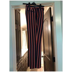Banana Republic navy and orange dress pants